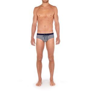 HOM Corbiere Swim Mini Briefs Black Print LG (35" Waist)